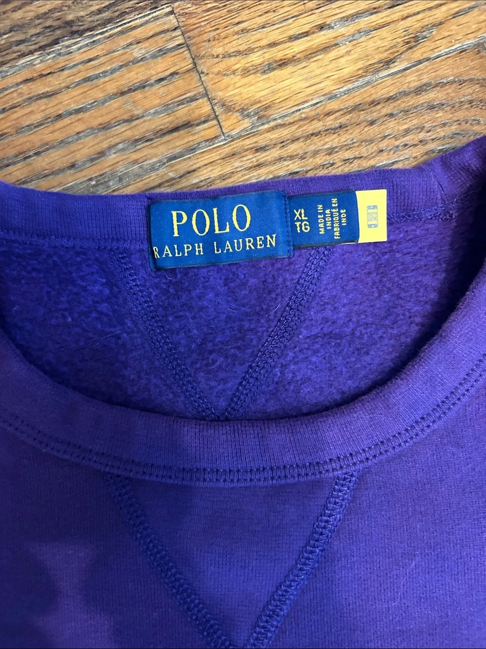 Polo by Ralph Lauren Purple Crewneck Sweatshirt with Teal Pony*